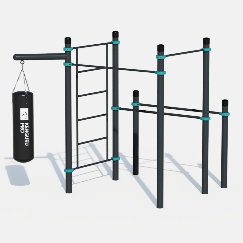 Calisthenics Fitness Station mit Boxsackhalterung für Sportpark, Garten
