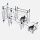 Barrierefreie Trainingsstation ‘InclusiveFit Pro’ mit Sprossenwand, Hangelstrecke und speziellen Handläufen, ideal für inklusives Outdoor-Training und Rollstuhlfahrer.
