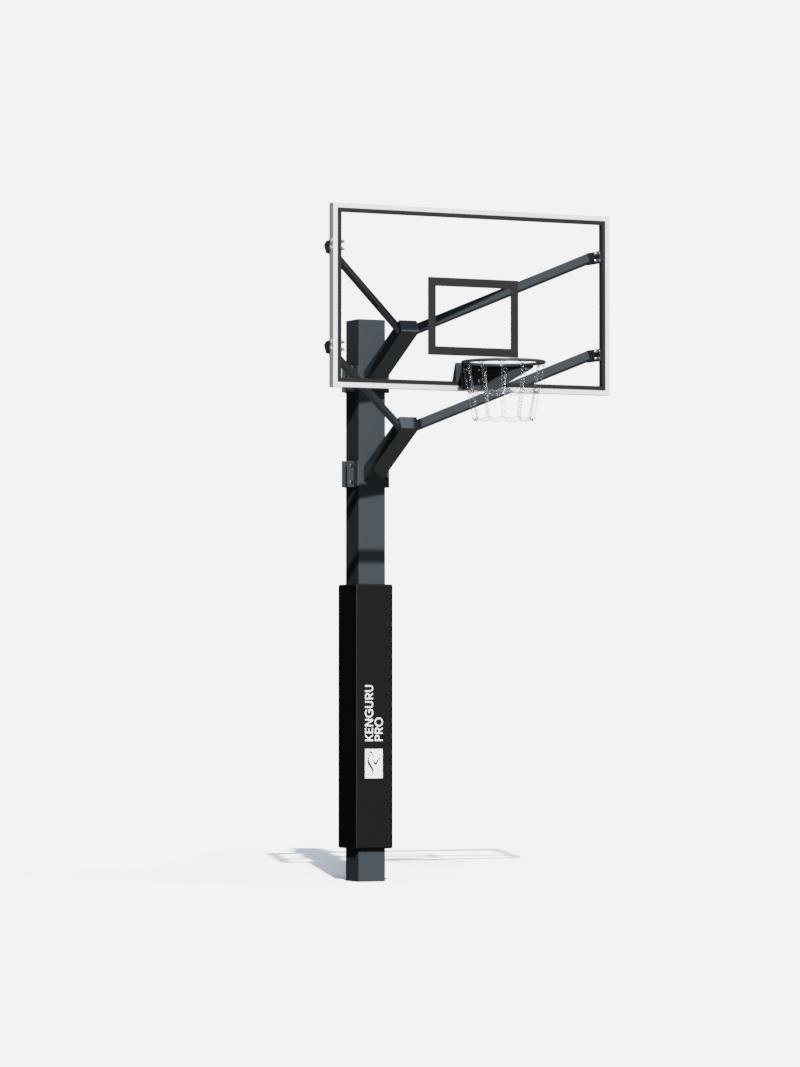 Freistehende Basketballanlage mit Kenguru Pro-Branding, ideal für öffentliche Sportplätze und Freizeitbereiche