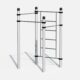 Calisthenics Cube von Kenguru Pro, eine kompakte und vielseitige Trainingsstation mit Klimmzugstangen und Sprossenwand. Perfekt geeignet für Parks, Schulhöfe und öffentliche Fitnessbereiche, um Kraft, Flexibilität und Geschicklichkeit zu fördern.