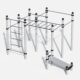 Kompakte Outdoor-Calisthenics-Station ‘StreetFit’ mit Hangelstrecke, Sprossenwand, Klimmzugstangen und Trainingsbank, ideal für öffentliche Parks und Sportplätze.